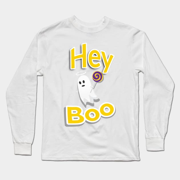 Spook Your Friends with Our Boo Ghost T-Shirt! Long Sleeve T-Shirt by YoussefAchraf